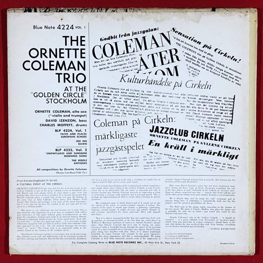 メリー３【USオリジナル／MONO／RVG／耳】オーネット・コールマン