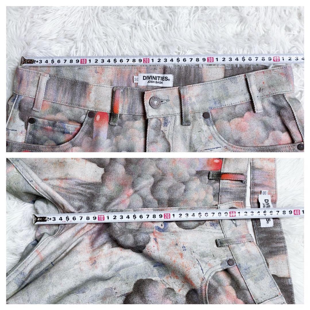 DIVINITIES ワイドデニム 総柄 アート ペインターパンツ ストリート