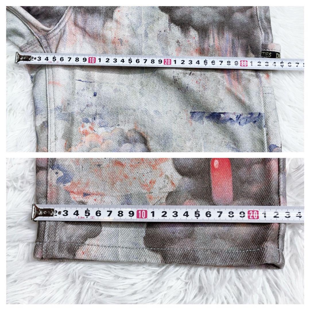 DIVINITIES ワイドデニム 総柄 アート ペインターパンツ ストリート