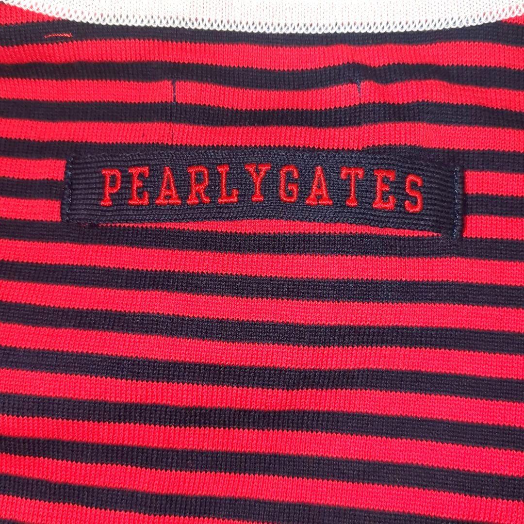 新品タグ付きPEARLY GATESパーリーゲイツVネックセーター赤メンズL