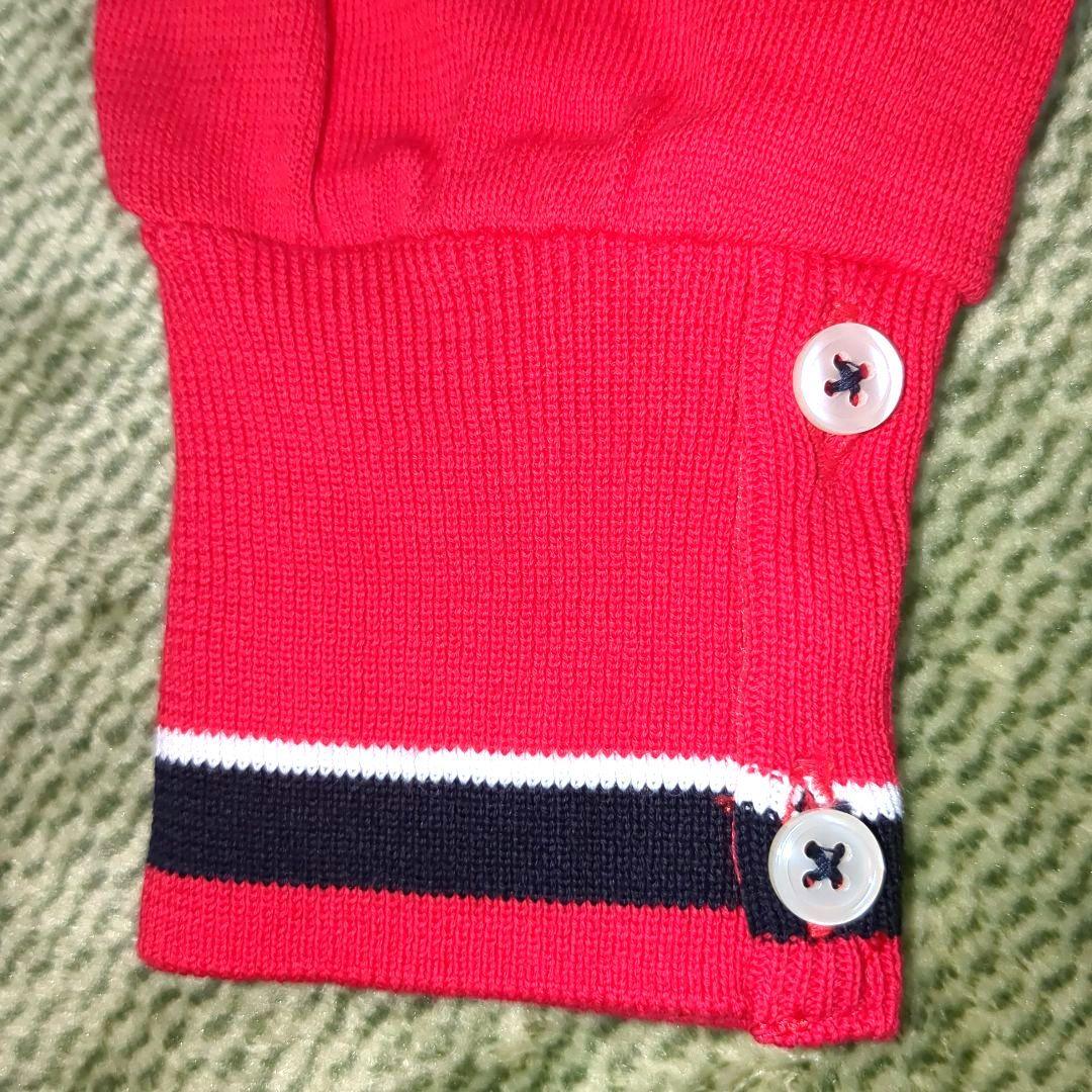 新品タグ付きPEARLY GATESパーリーゲイツVネックセーター赤メンズL