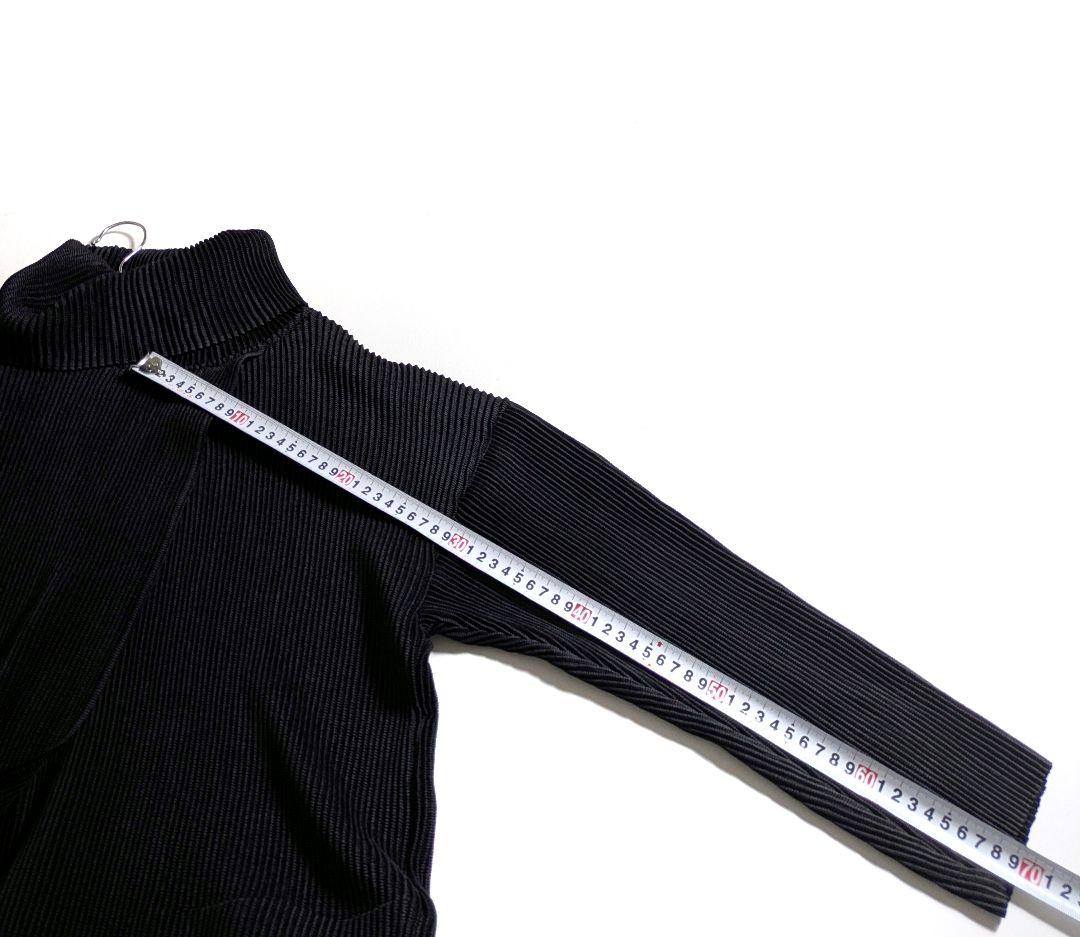 スペッチオ／定価1.6万円 スリット入りロングワンピース タートルネックブラック