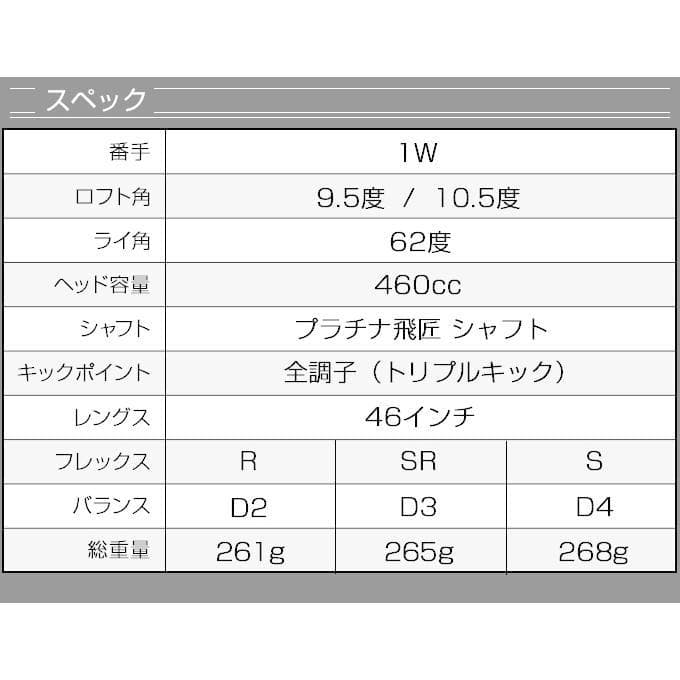 ・新品 ダイナミクスプレステージ 高反発ドライバー 三菱製 超軽量プラチナ飛匠