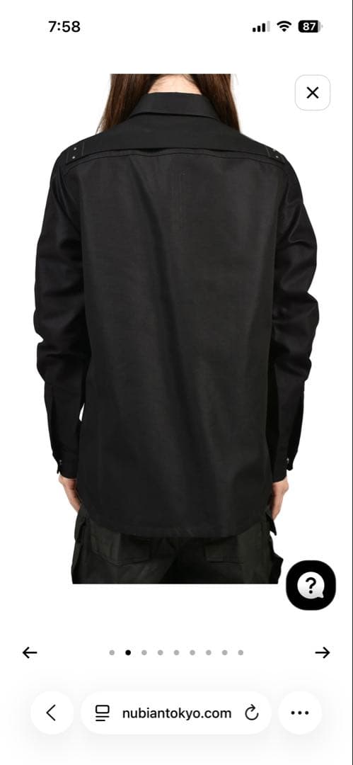 早い者勝ち‼️新品未使用　RickOwens アウターシャツ　DARKSHDOW