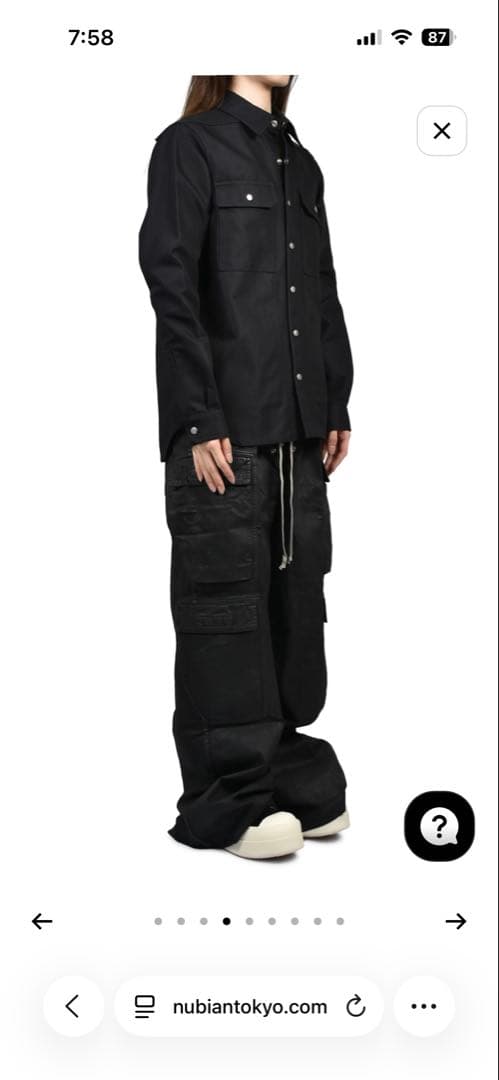 早い者勝ち‼️新品未使用　RickOwens アウターシャツ　DARKSHDOW