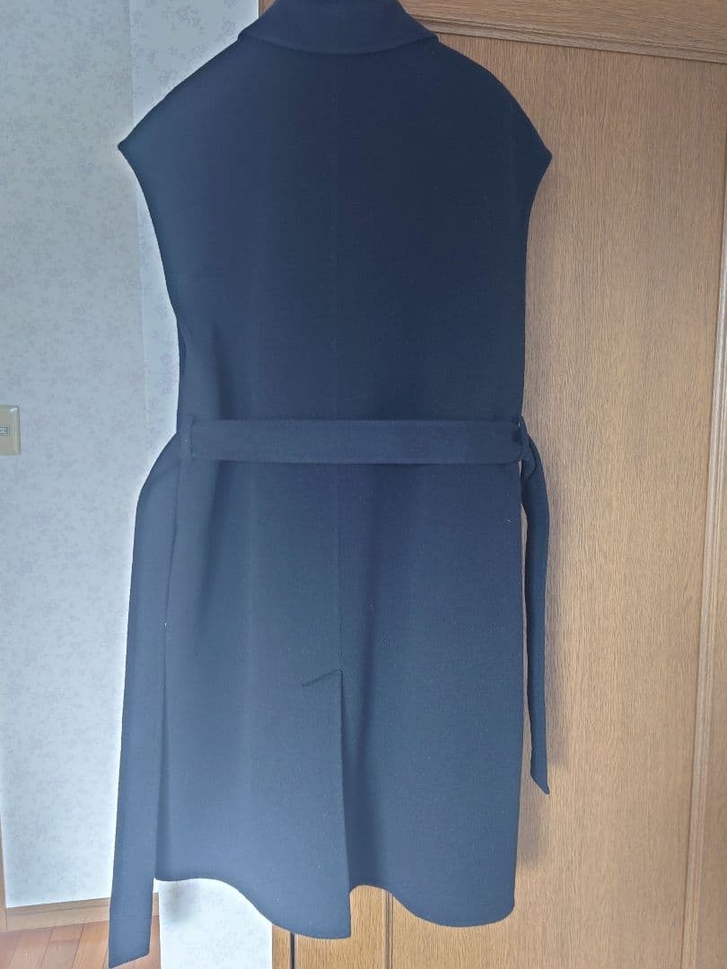 エルメス　カシミヤ　ロングジレ　黒　38 2024AW　未使用