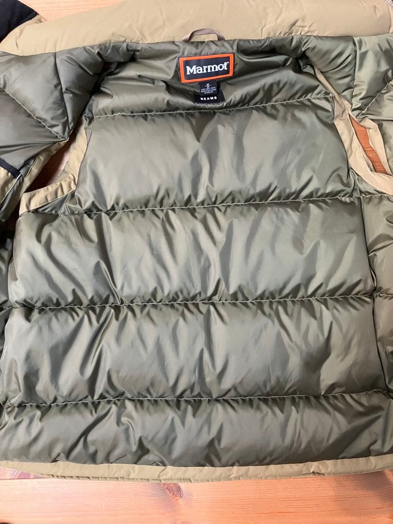 【未使用】BEAMS別注MarmotMammothDown VestベージュM
