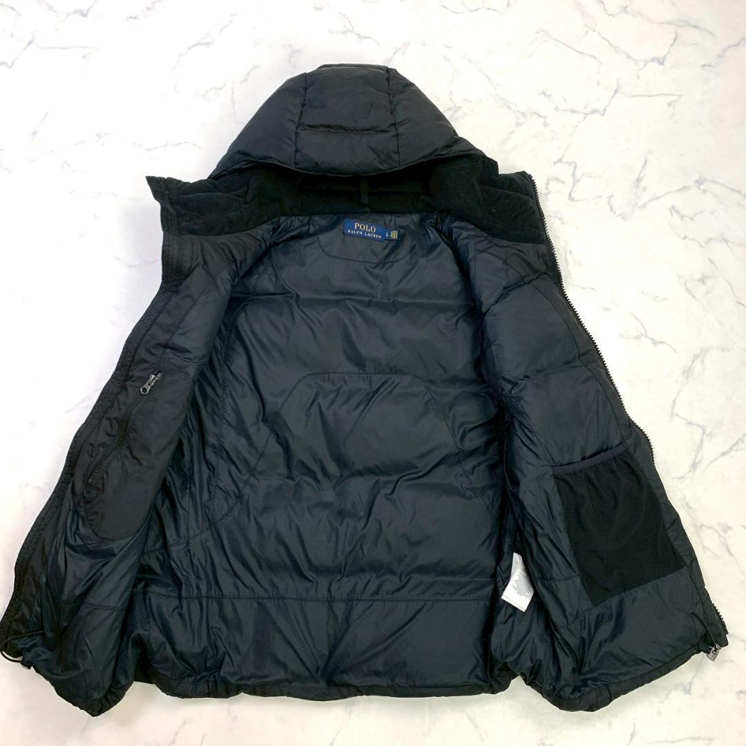 ポロラルフローレン ダウンベスト ビッグポニー刺繍 ブラック L　D946