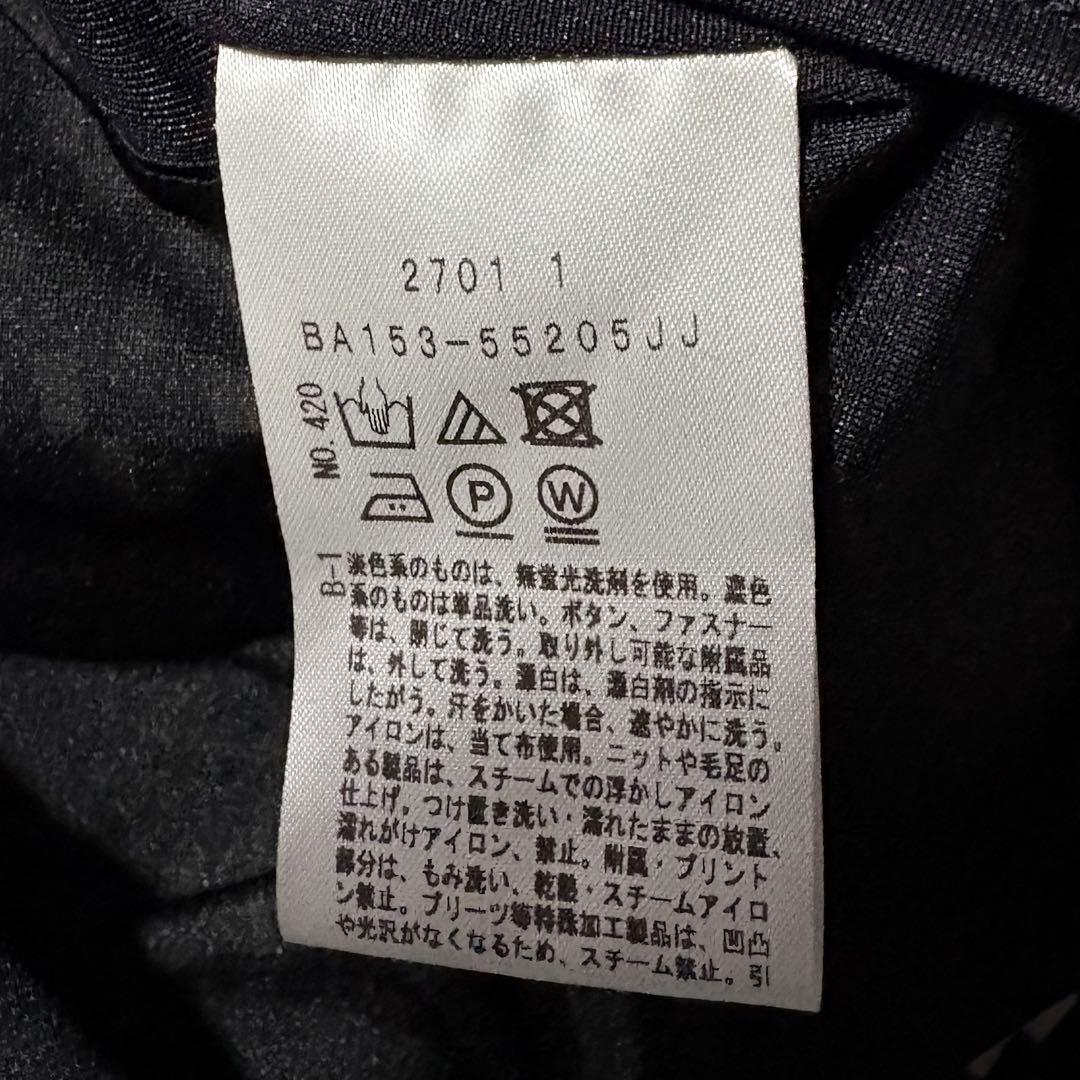 アンタイトル　ジオメ柄 ボウタイワンピース　ブラック系　大きいサイズ　L