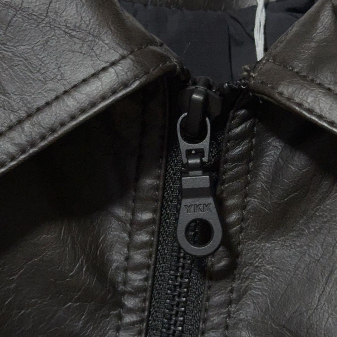 NUTEMPEROR フェイクレザージャケット ブルゾン ナットエンペラー/3