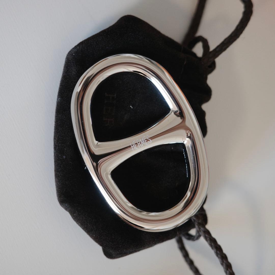 エルメス シェーヌダンクル スカーフリング シルバー金具