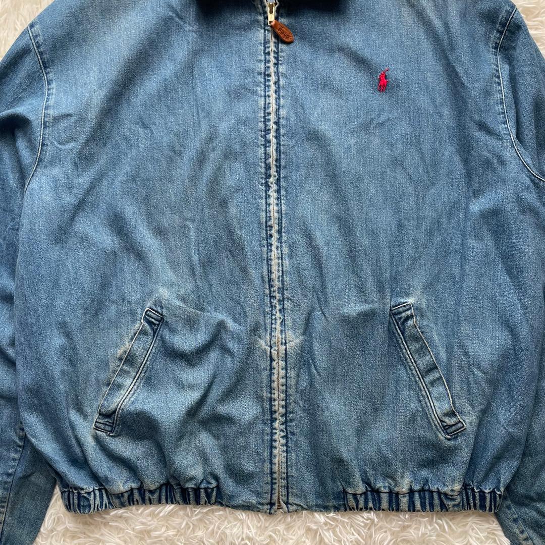 【希少】ポロバイラルフローレン デニム スイングトップ ブルゾン XXL USA