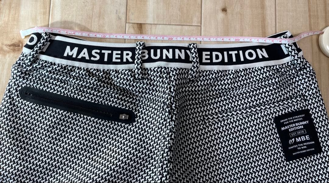 新品タグ付PEARLYGATESマスターバニーED千鳥格子パンツ4 股下77cm