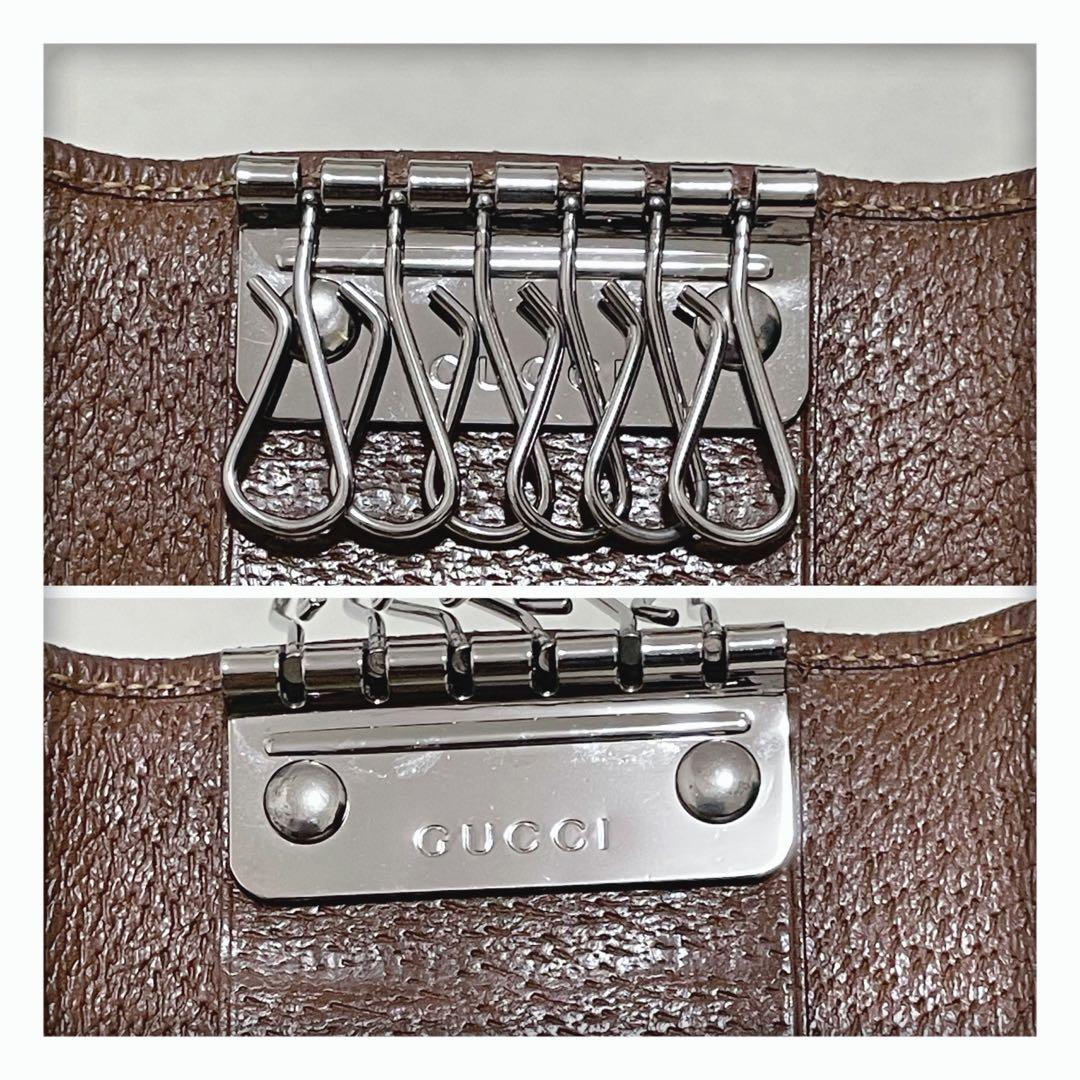 3/1中削除‼️ 人気 GUCCI グッチ キャンバス 6連 キーケース ブラウン