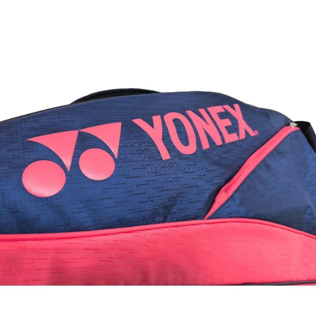 【美品】YONEX ラケットバッグ テニス バドミントン ネイビー/ピンク