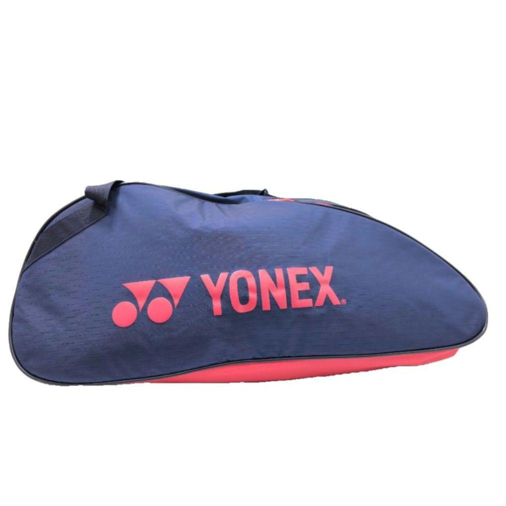 【美品】YONEX ラケットバッグ テニス バドミントン ネイビー/ピンク