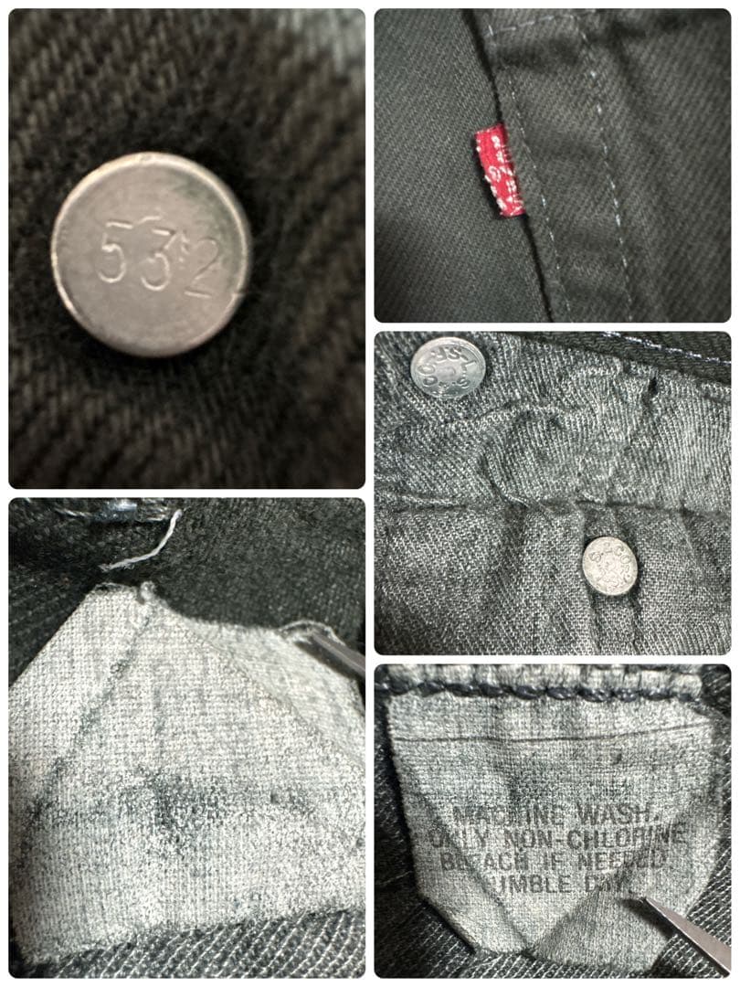 vintage 80s levi's 501 ブラックデニム W32 USA製