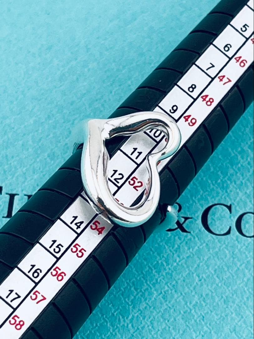 f139 ティファニー　オープンハート　リング　シルバー925 約11号