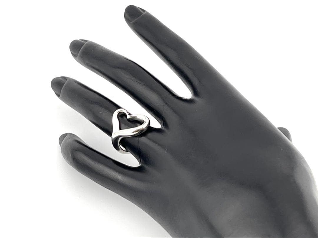 f139 ティファニー　オープンハート　リング　シルバー925 約11号