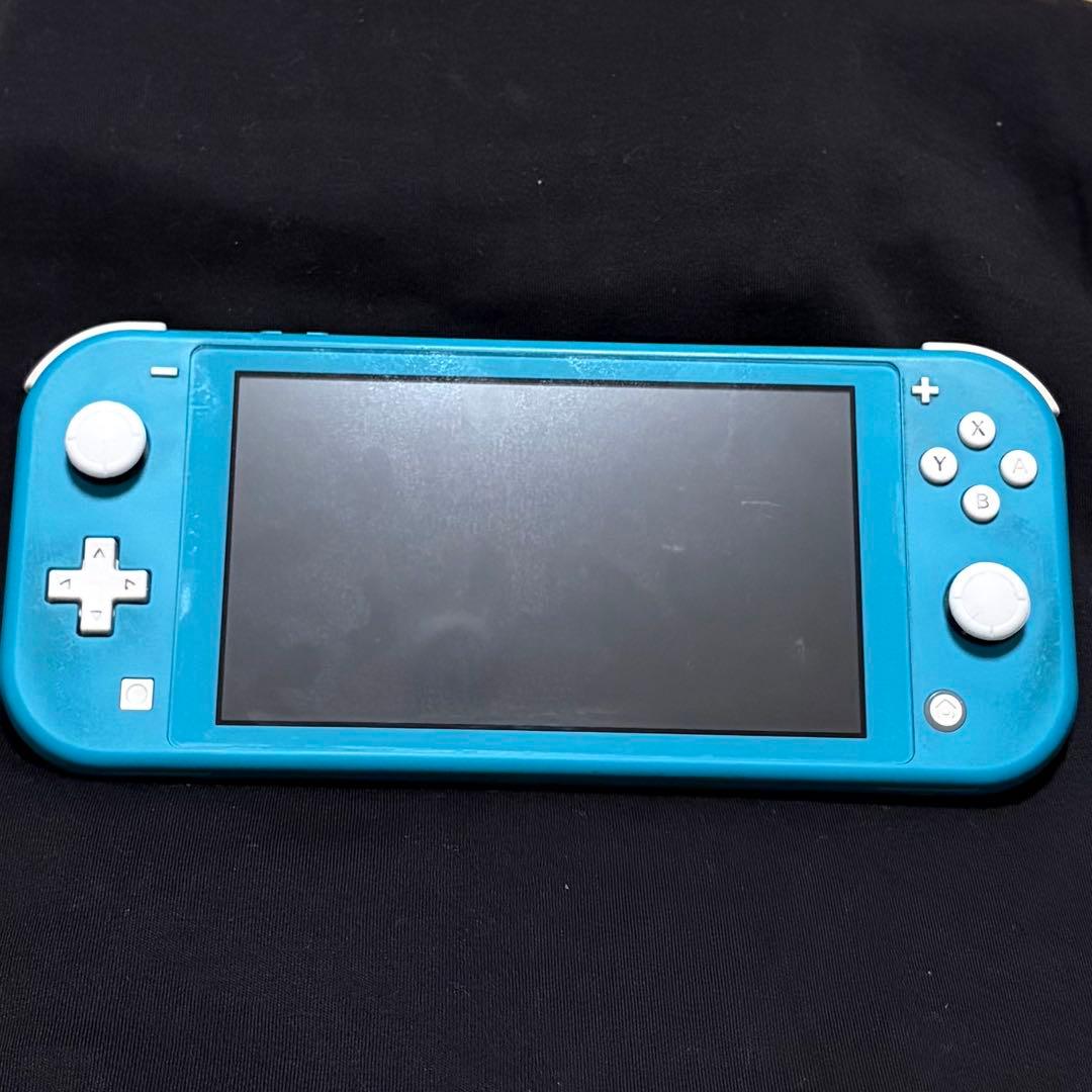 Switch Lite 本体 と 充電器、画面保護フィルム、スティックカバー付き