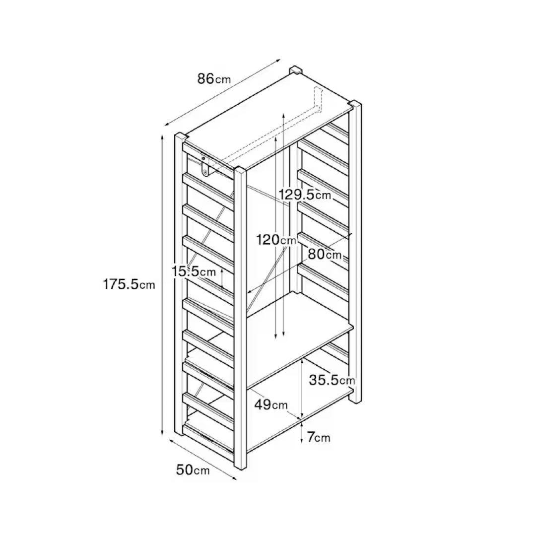 【直接引取限定】無印良品 パイン材ユニットシェルフ ワードローブ 旧型