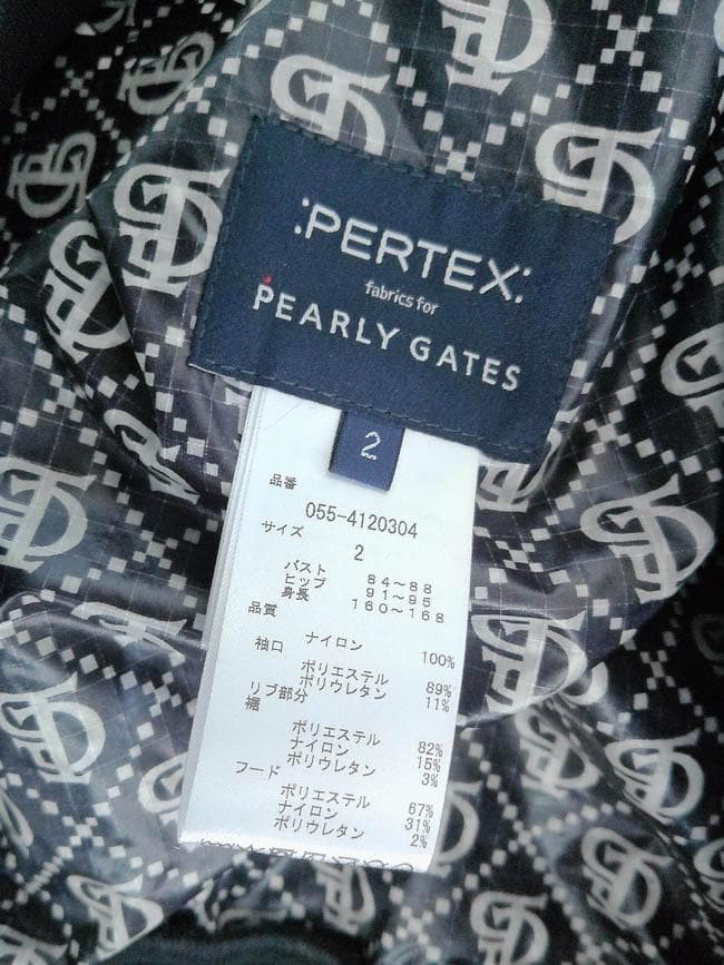 美品 パーリーゲイツ DIAMOND FUSE PERTEX ジャケット ゴルフ