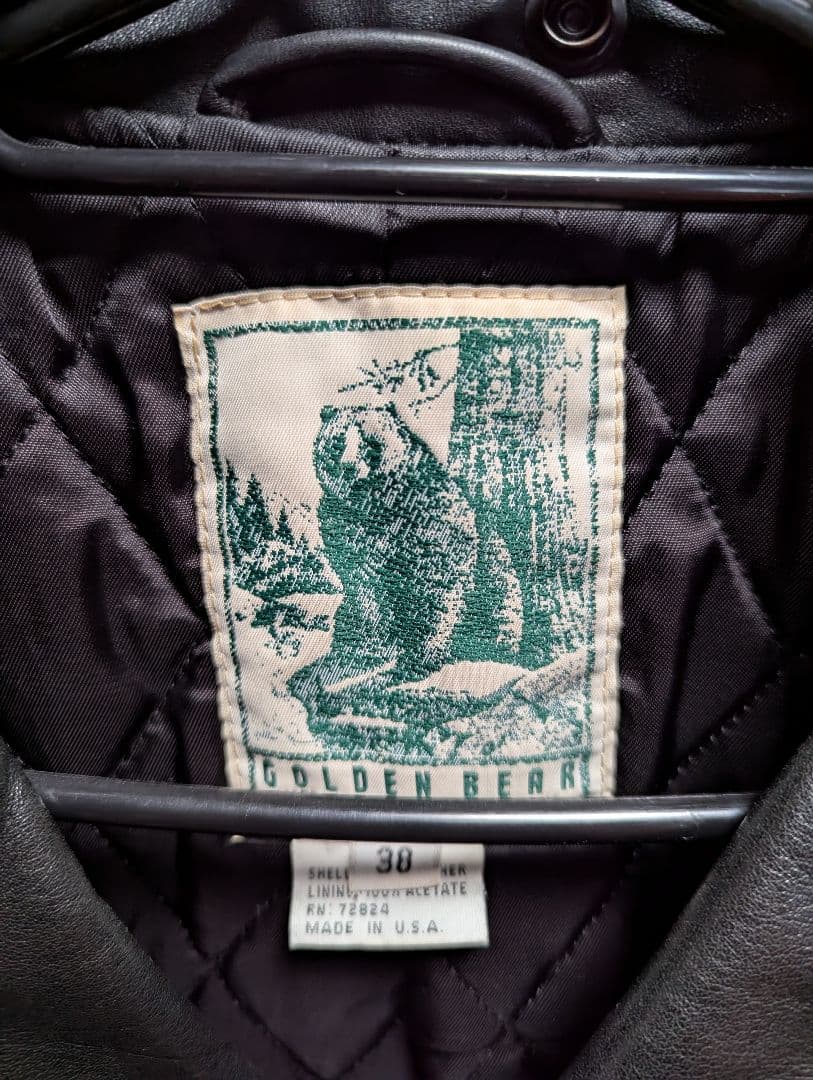 希少 VINTAGE Golden Bear ダブルライダース 38
