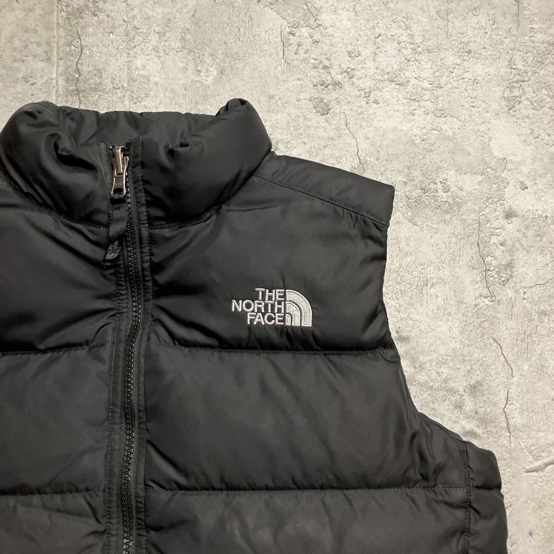 美品　US ザノースフェイス　550フィル　ヌプシ　ダウンベスト　ボーイズL
