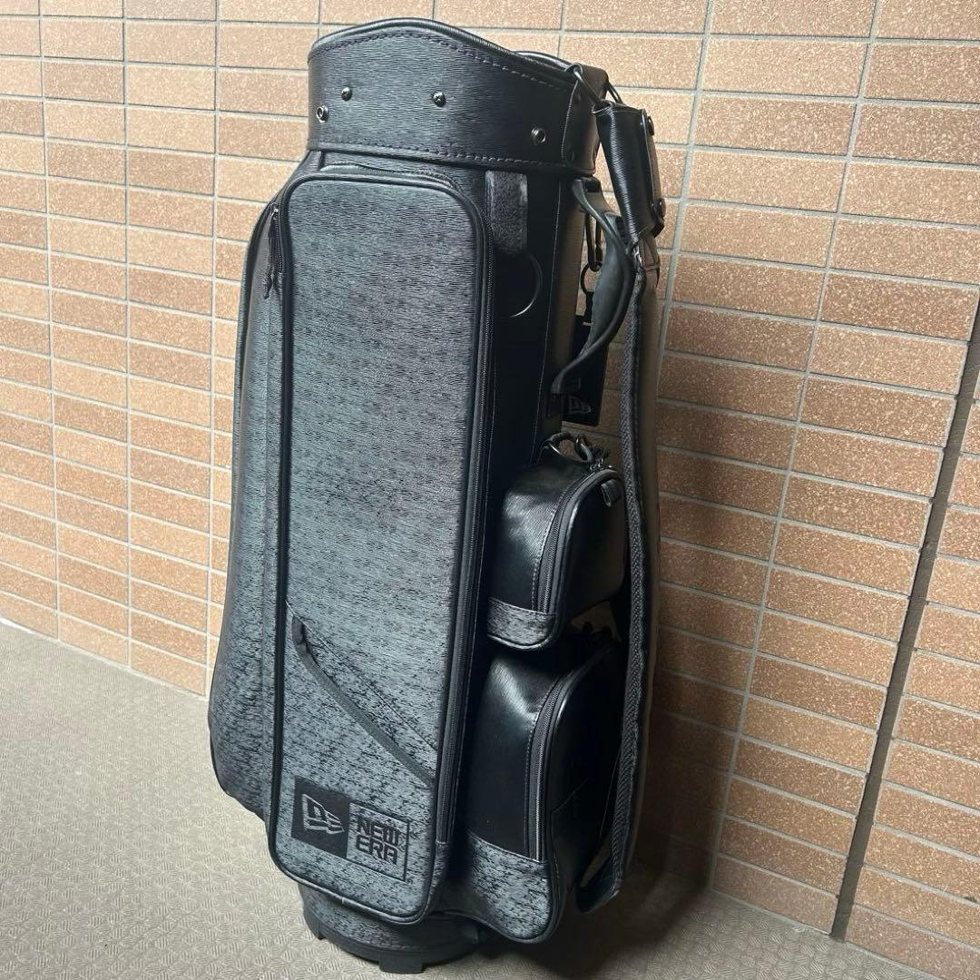ニューエラ ゴルフバック キャディーバック 5分割　9型 ロゴプリント 黒