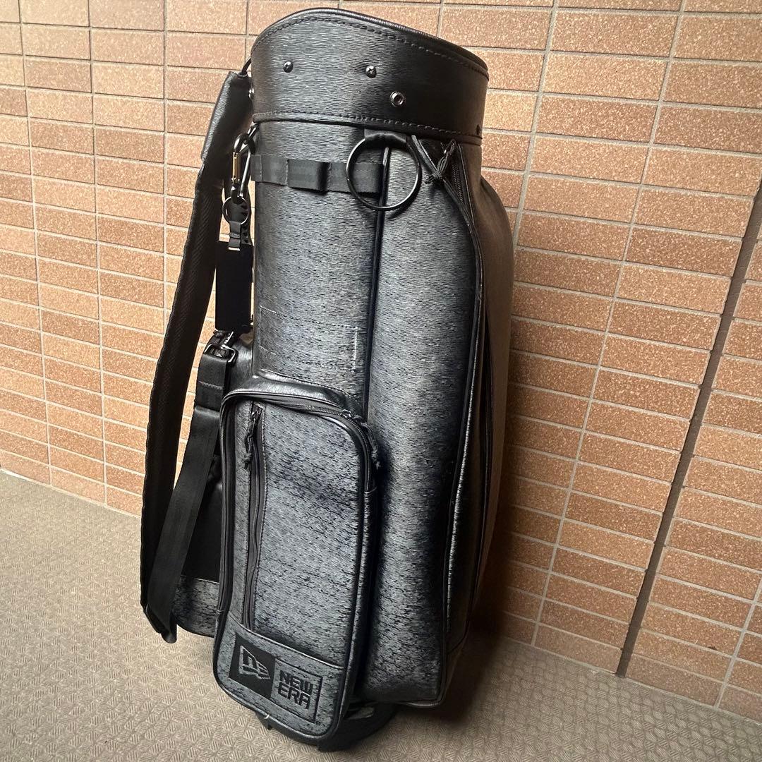 ニューエラ ゴルフバック キャディーバック 5分割　9型 ロゴプリント 黒