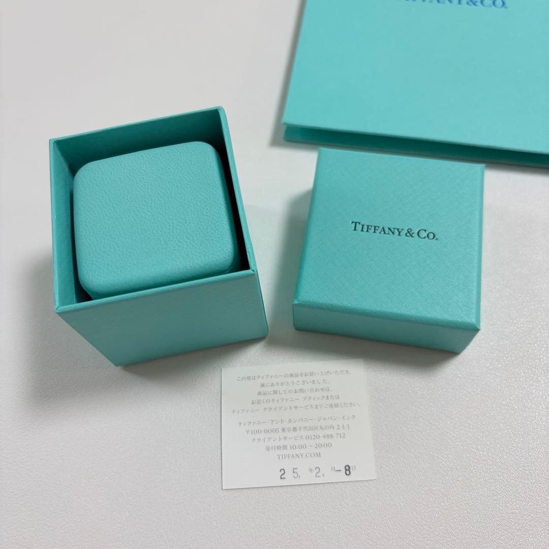 極美品　ティファニー　リングケース　指輪入れ　空箱　リボン付き　ブルーボックス