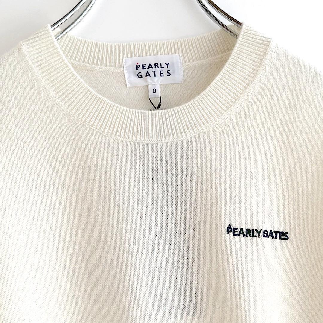 455 パーリーゲイツ ALBAS CASH ピュアカシミヤニット 白 0 S