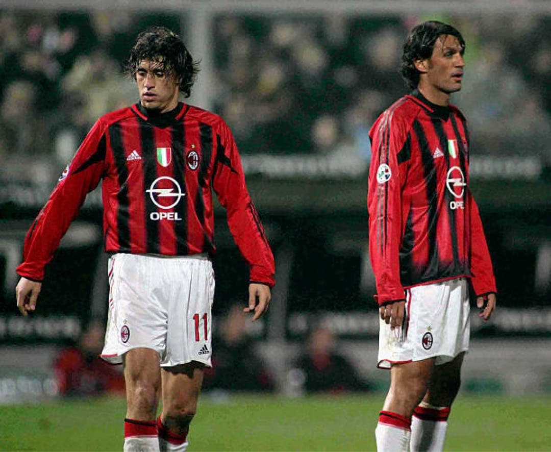 ACミラン選手支給品　長袖XLサイズ マルディーニ実支給/実使用ダブルレイヤー