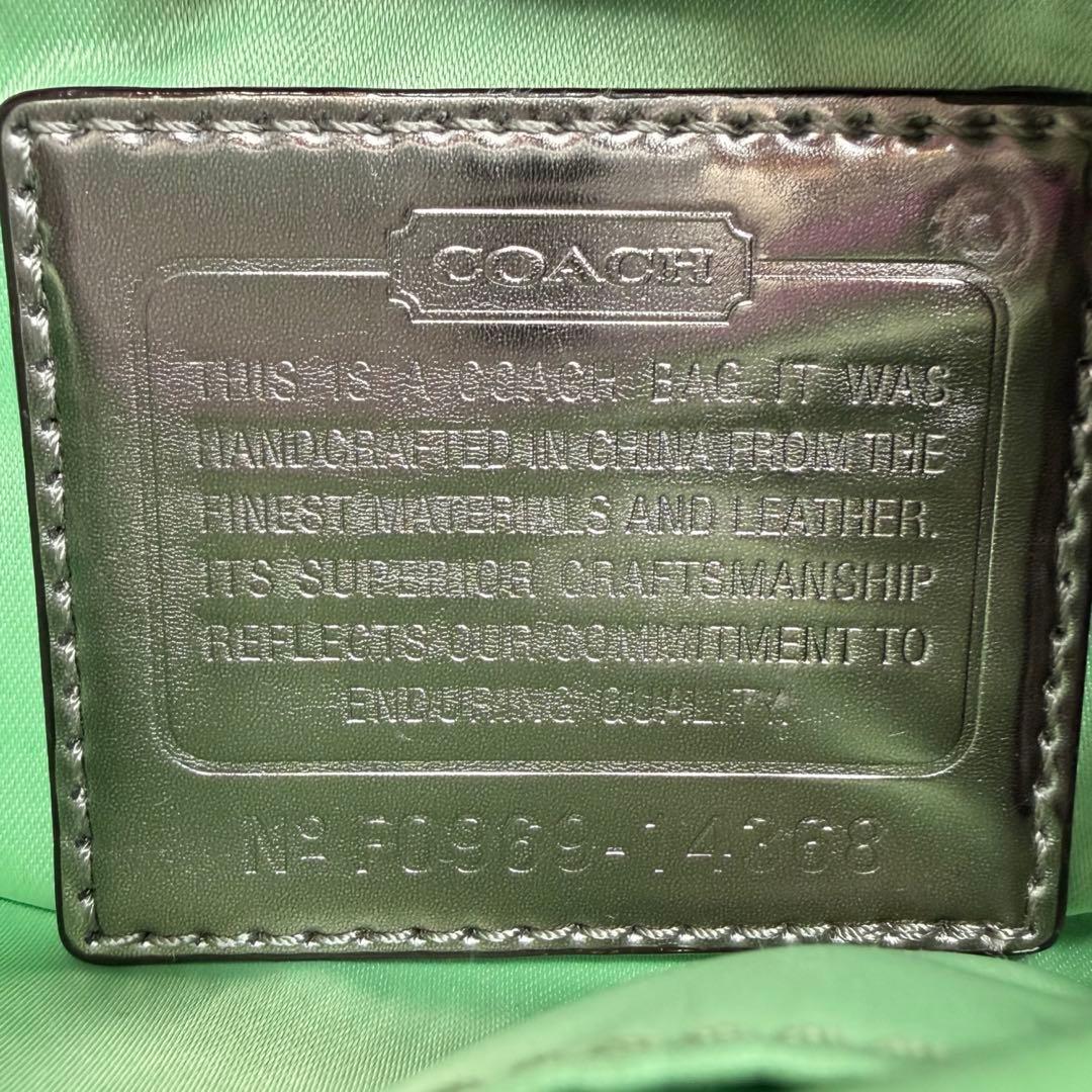 希少✨コーチ　アクセサリーポーチ　パープル　シークィン　スパンコール　チェーン