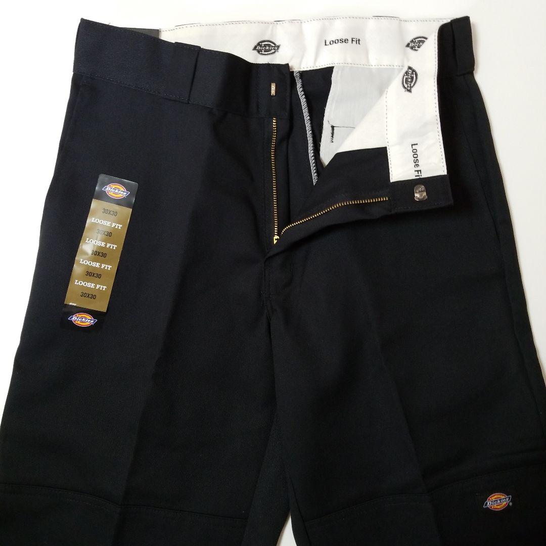 30×30【新品 未使用】ディッキーズ　ダブルニー　85283　・BLACK・