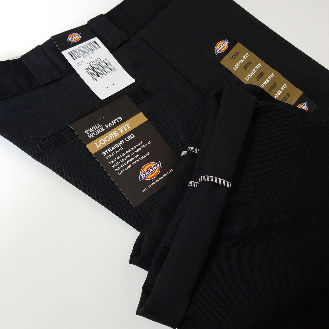 30×30【新品 未使用】ディッキーズ　ダブルニー　85283　・BLACK・