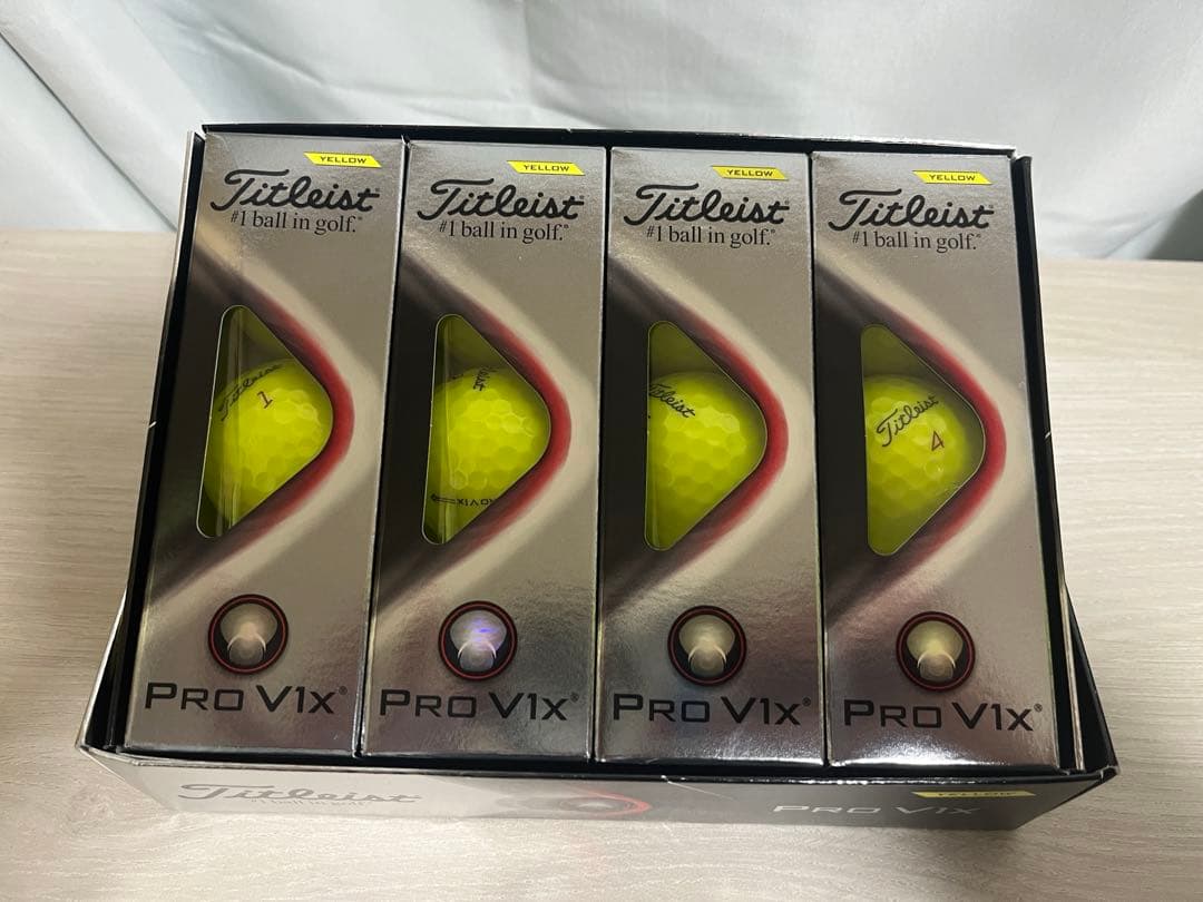 【新品】タイトリスト PRO V1x イエロー ゴルフボール 2ダース 24球