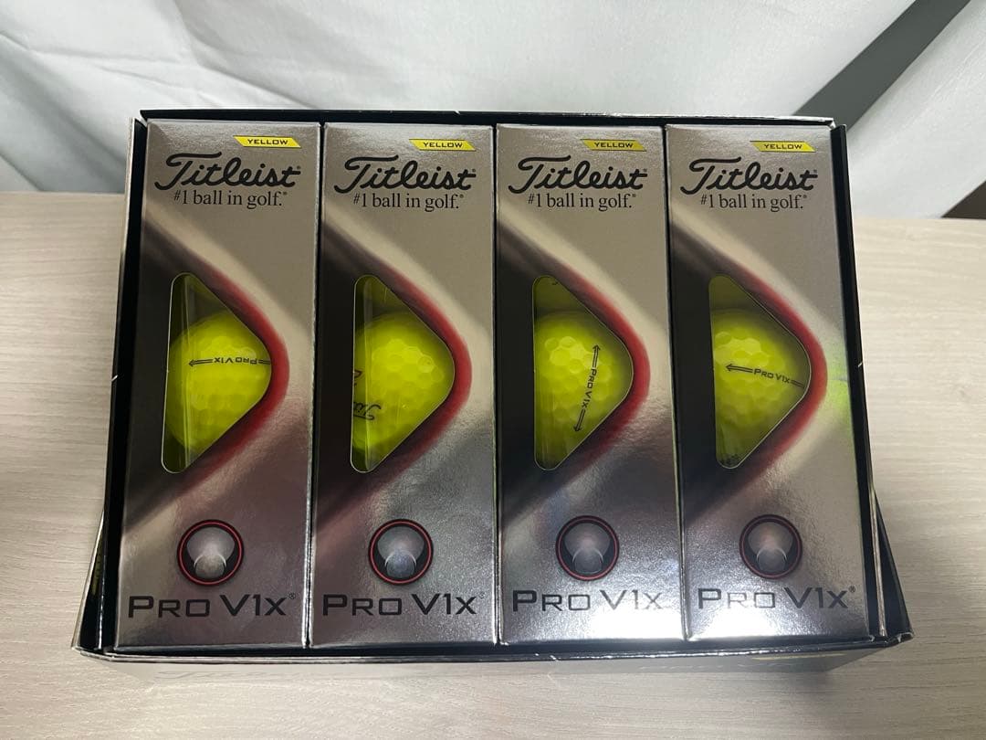 【新品】タイトリスト PRO V1x イエロー ゴルフボール 2ダース 24球