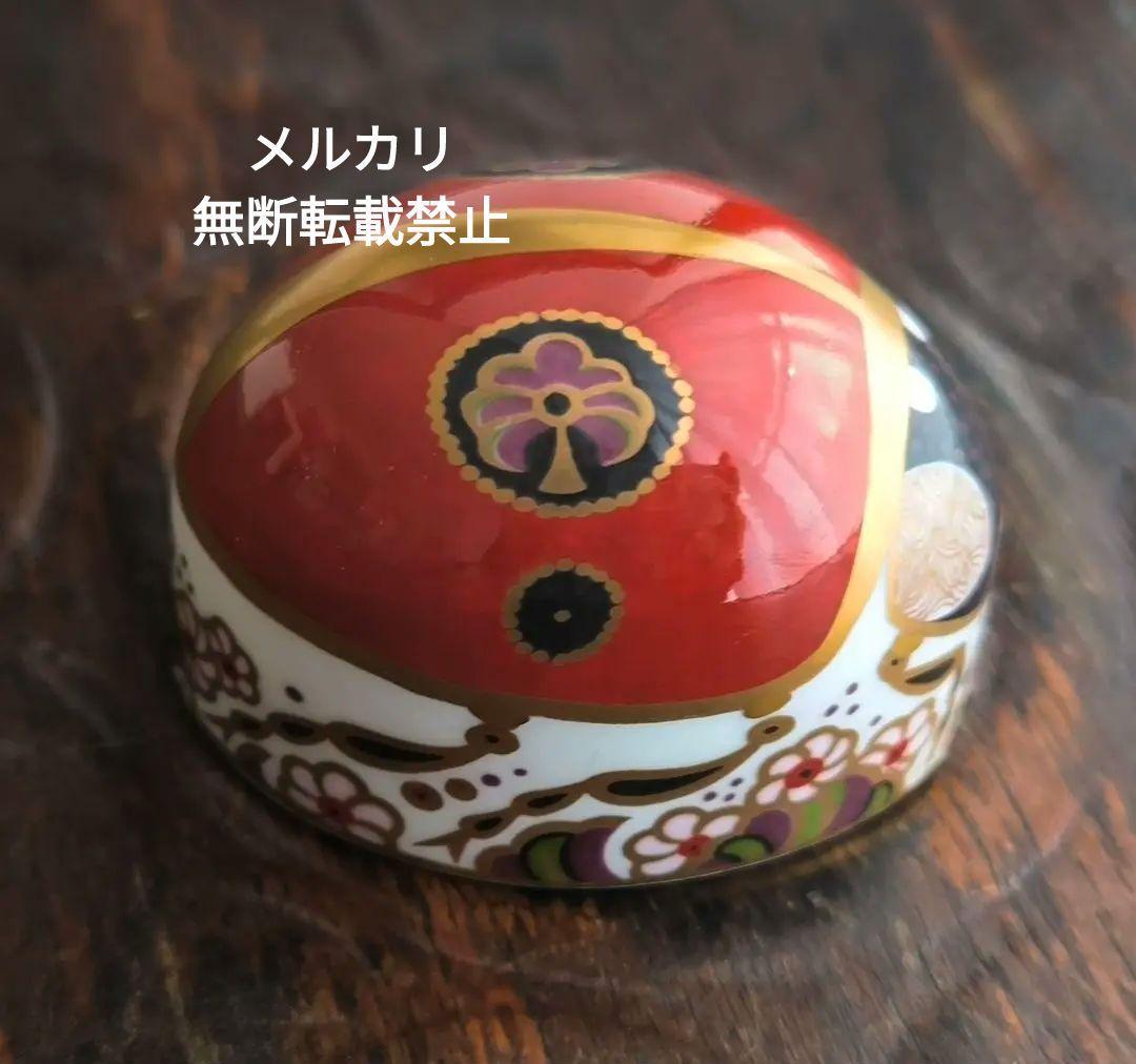 ロイヤルクラウンダービー 置物 フィギュリン てんとう虫 ペーパーウエイト 陶器