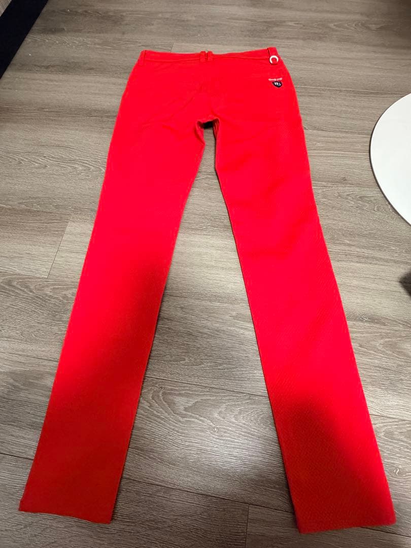 PEARLY GATES レッド ストレートパンツ M
