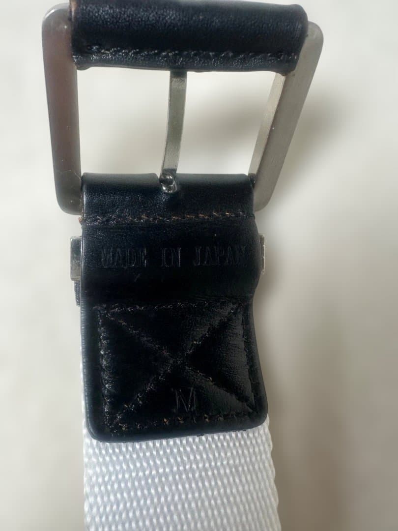 RLX ホワイト ブラック メンズ ゴルフ ベルト　（M)