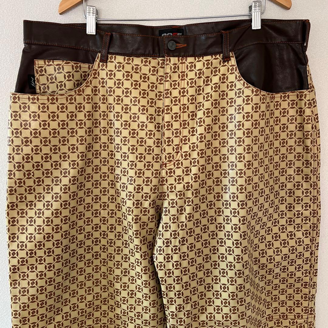 BOFF ビニールレザー　セットアップ　XXXL W42 モノグラム　超BIG