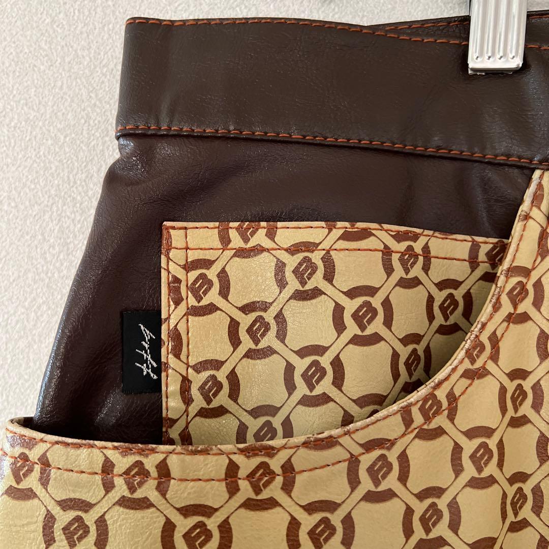 BOFF ビニールレザー　セットアップ　XXXL W42 モノグラム　超BIG