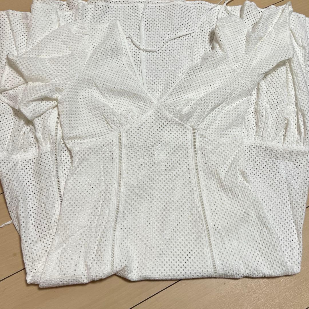 FRAY I.D カットワークレースフレアスリーブワンピース