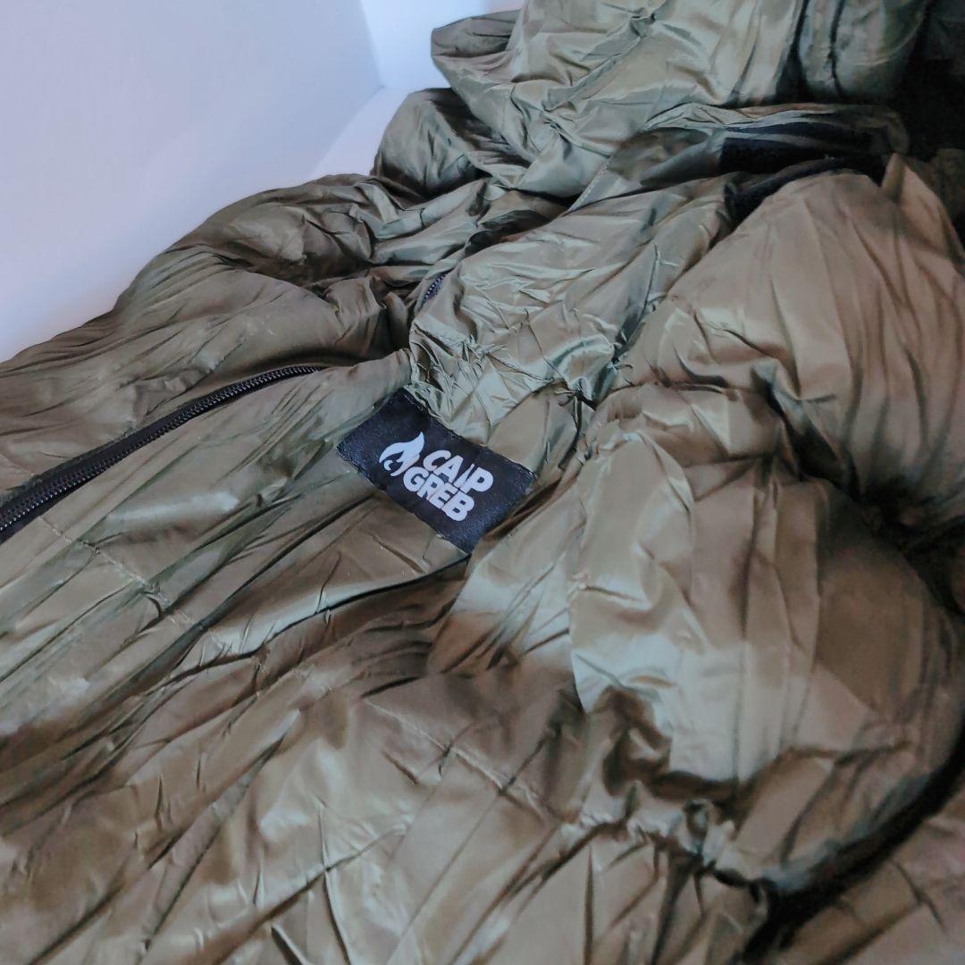 マミー型 ダウンシュラフ 寝袋 シュラフ キャンプグリーブ