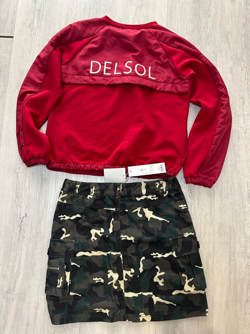 新品　デルソルゴルフ　スウェットトレーナースカート セットアップ