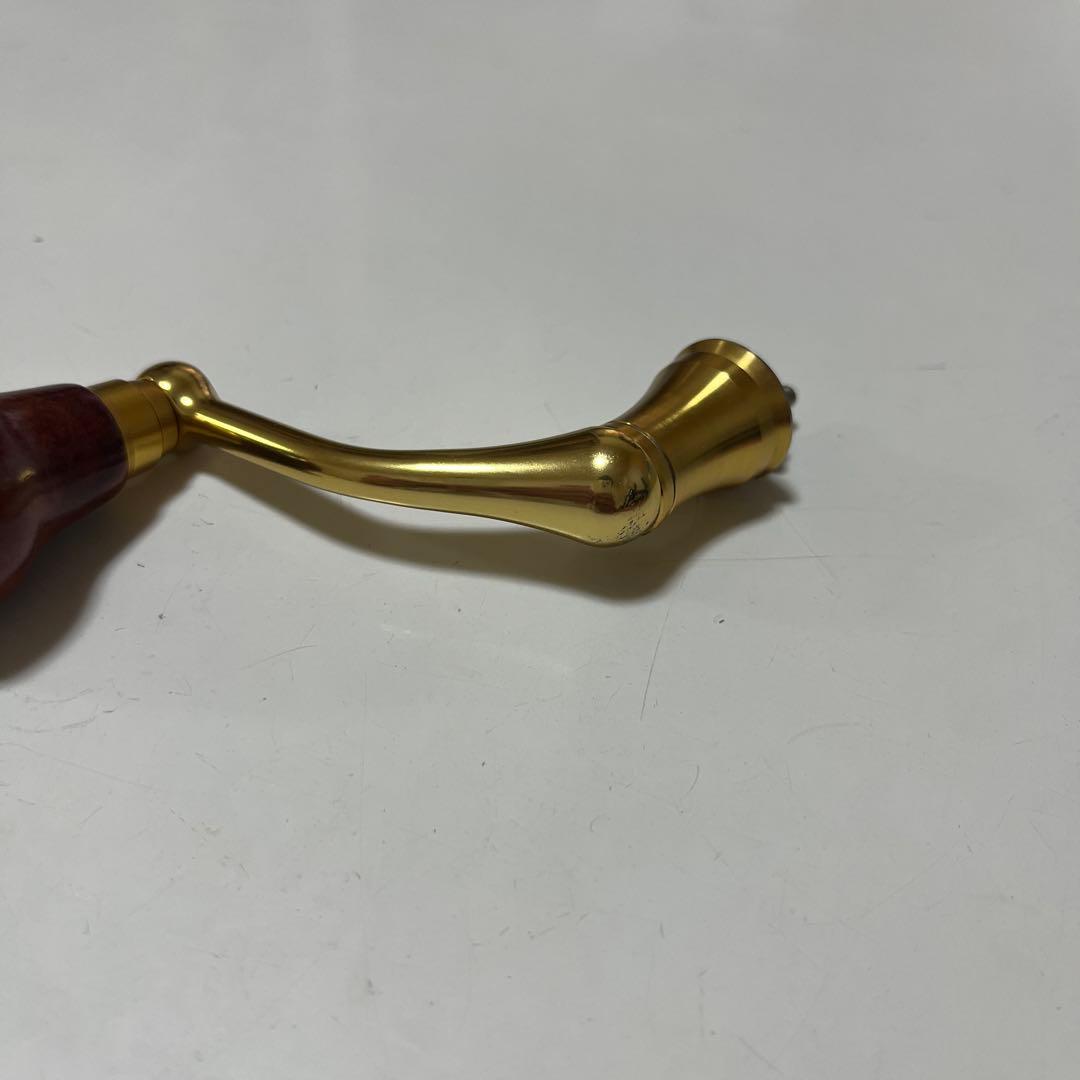 シマノ 14ステラ　ハンドル　55mm 夢屋 花梨 ラウンド型 ハンドルノブ