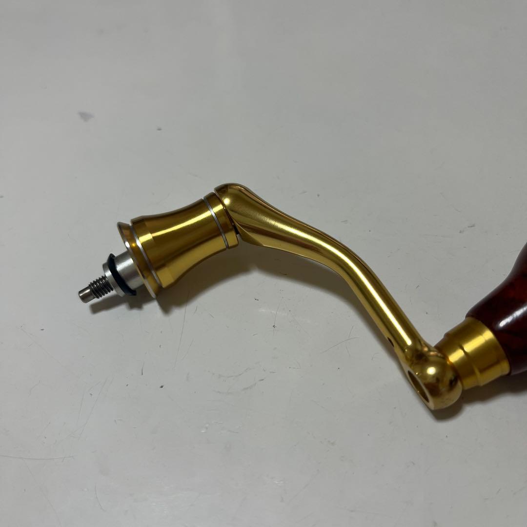 シマノ 14ステラ　ハンドル　55mm 夢屋 花梨 ラウンド型 ハンドルノブ