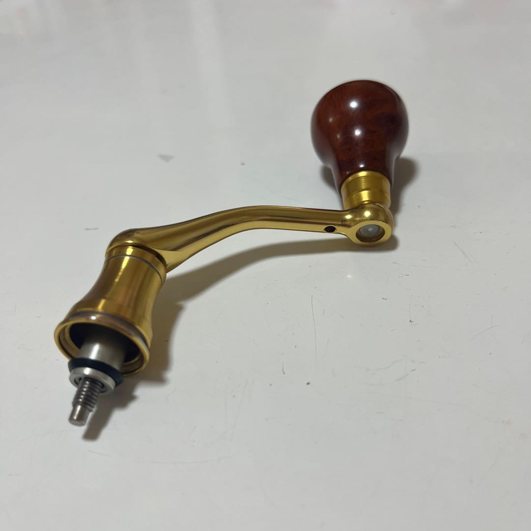 シマノ 14ステラ　ハンドル　55mm 夢屋 花梨 ラウンド型 ハンドルノブ