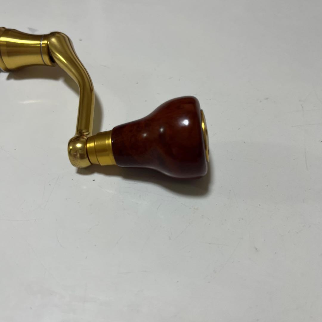 シマノ 14ステラ　ハンドル　55mm 夢屋 花梨 ラウンド型 ハンドルノブ